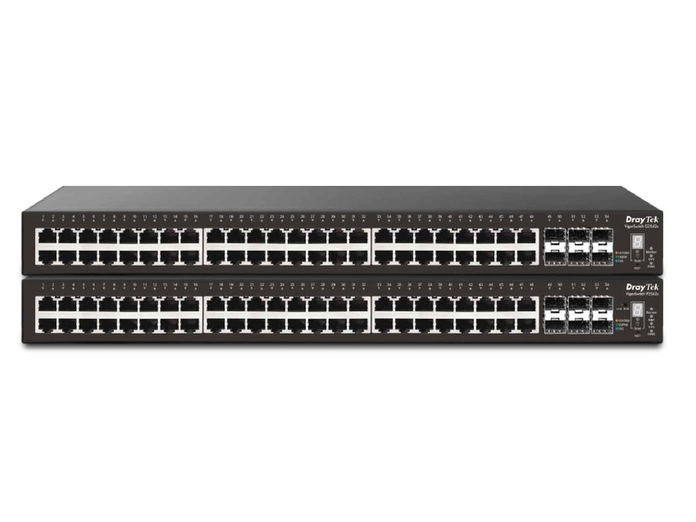 Afbeelding VigorSwitch 2542x 48 poorts Gigabit PoE + 6 10G L2+ Managed Switch