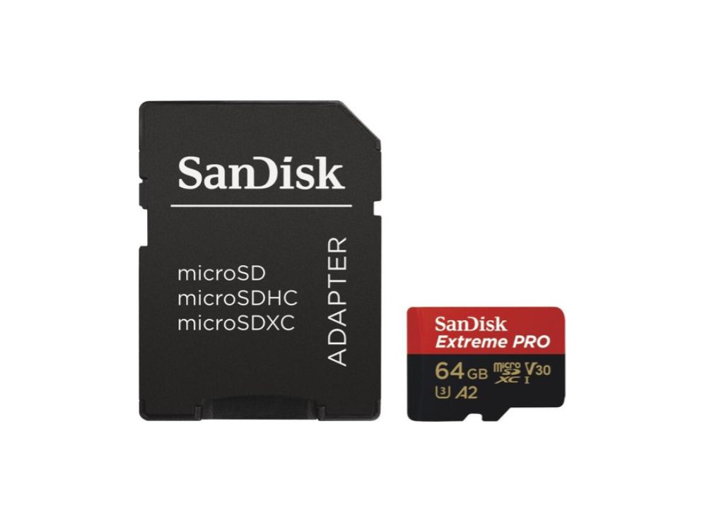 Afbeelding SanDisk Extreme Pro - MicroSDXC 64 GB A2 /Video Class V30 / UHS-I U3 / Class 10