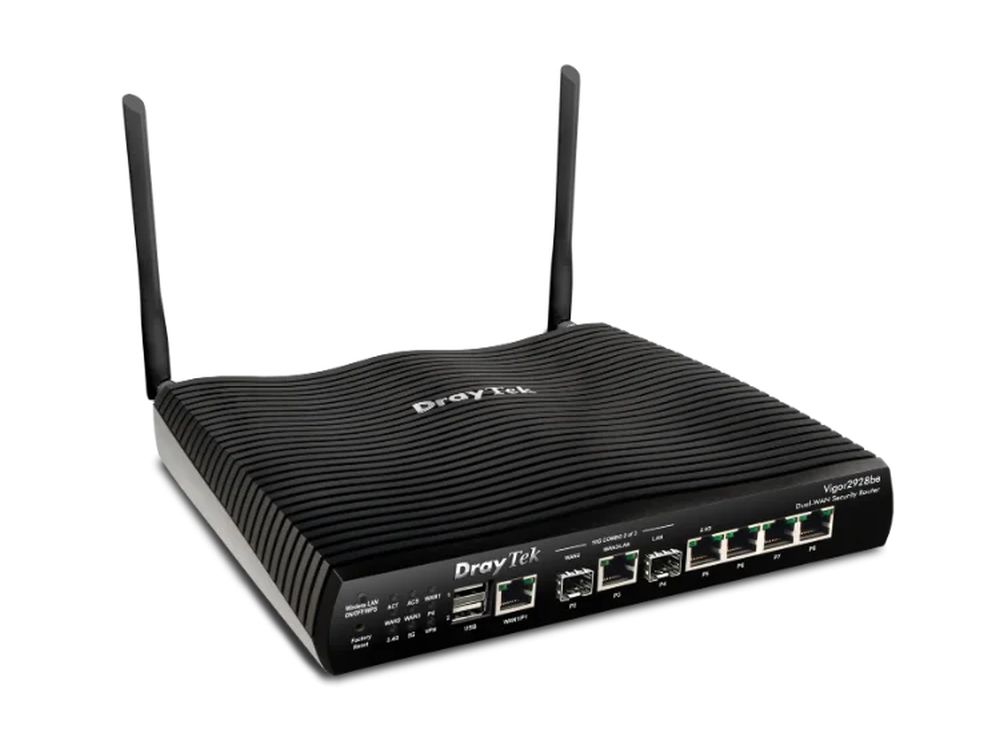 Afbeelding Vigor 2928be 10 Gigabit multi-WAN breedband router 1x SFP+ 10Gbps slot (WAN), 1x 10GbE WAN/LAN