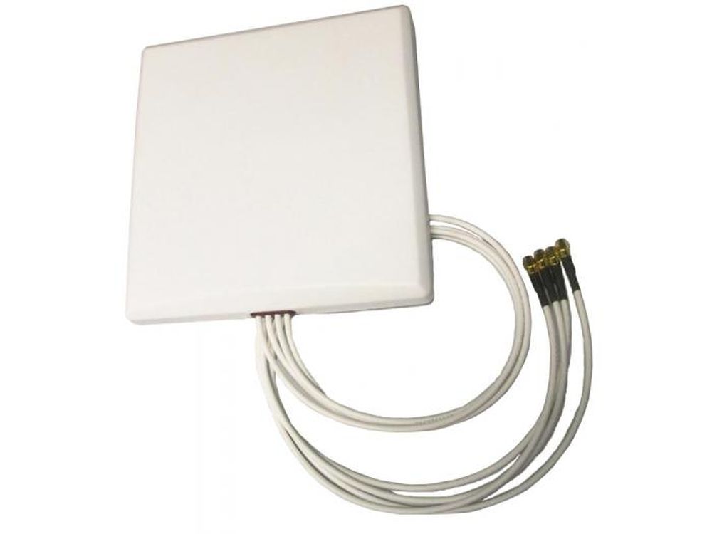 Afbeelding 6 dBi MIMO Quad Patch Wi-Fi Antenna with RPSMA Plug Connector