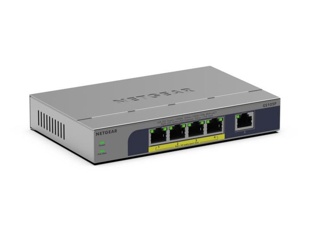 Afbeelding 5PT GB UNMANAGED SWCH W/POE+ (GS105P)