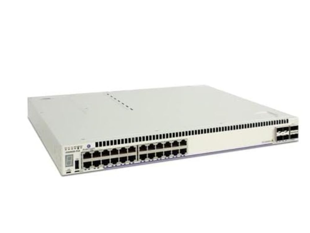 Afbeelding OS6860E-P24 GigE L3 chassis with 24 POE+ 10/100/ 1000 RJ-45, 4 fixed SFP+ 1G/10G)