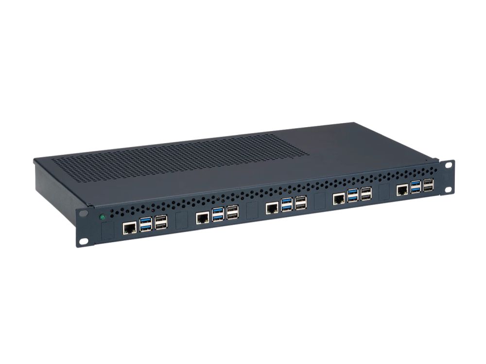 Afbeelding 1U PI Case with power supply for max. 5 units Raspberry Pi 5
