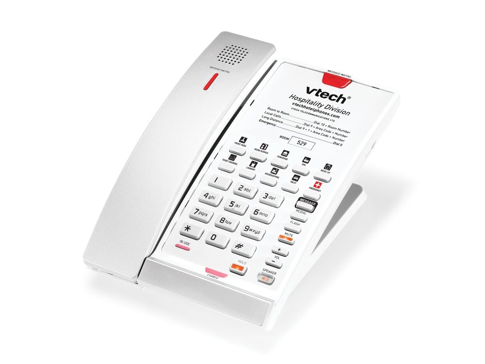 Afbeelding CTM-A2411-BATT Silver & Pearl (5 keys) Wireless HS, Battery Backup, 5 programmable Keys