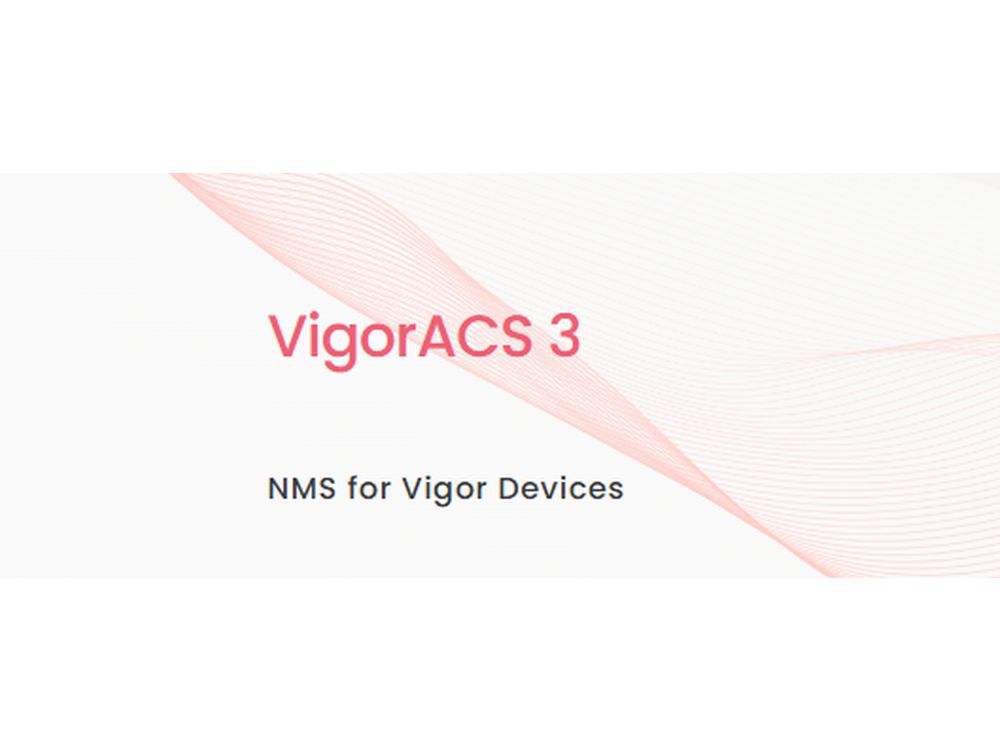 Afbeelding VigorACS 3 management software op basis van TR069. Main key. 200-499 nodes